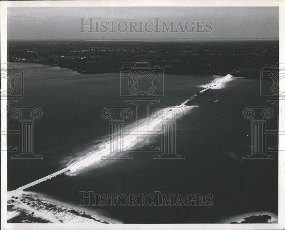 1949 Press Photo Belle air Beach Causeway drive terminus eastern look - Historic Images