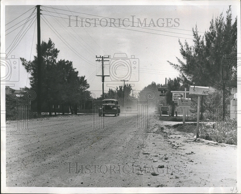 1950 Press Photo Bellcair beach Causeway Indian Rocks North Gulf McMullen - Historic Images