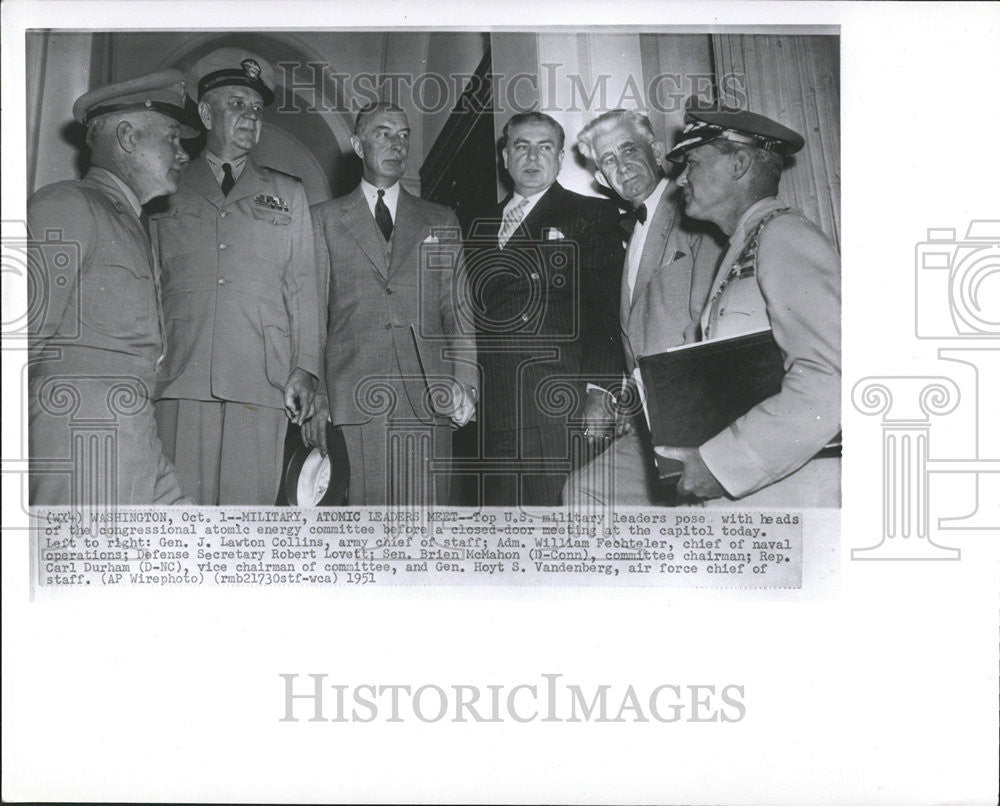 1951 Press Photo America Military Atomic Energy Lawton William Brien Carl Hoyt - Historic Images