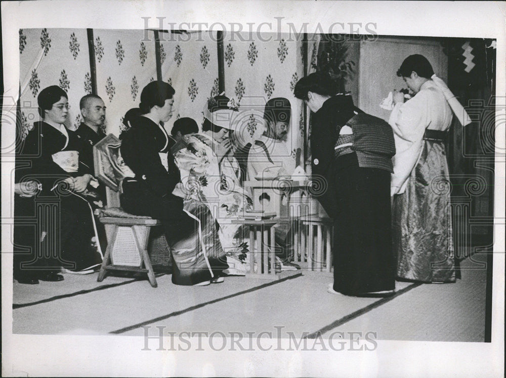 1937 Press Photo Japanese Wedding Ceremony - Historic Images