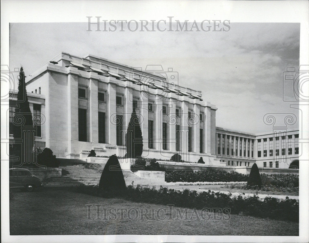 1954 Press Photo Palais Des Nations Geneva Conference Asia Hall Palace - Historic Images