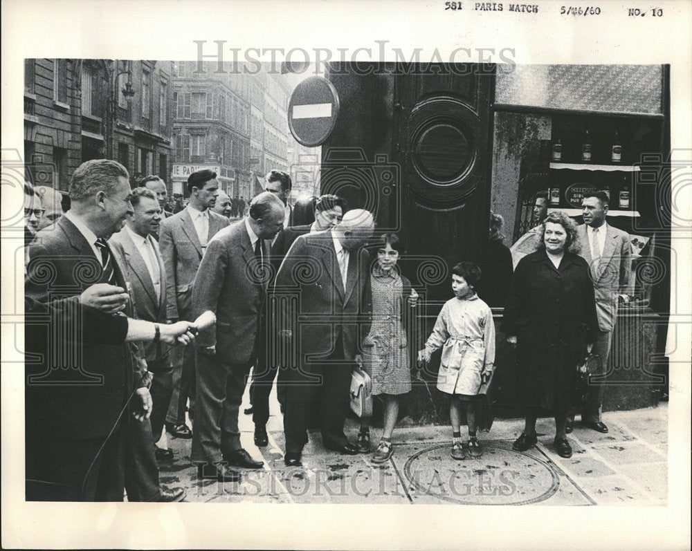 1960 Press Photo Soviet Premier Nikita Khrushchev France Visit - Historic Images