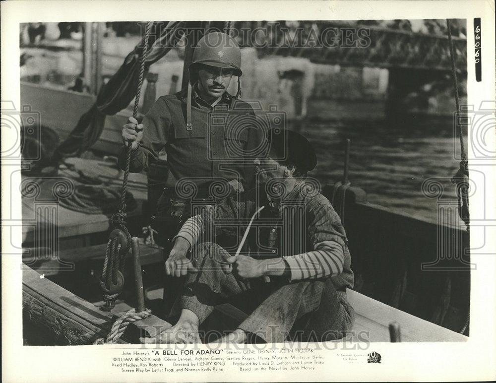 1960 Press Photo John Hodiak William Edmund Appear A Bell For Adano - Historic Images