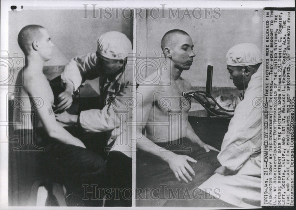 1955 Press Photo Dag Hammarskjold US secretary general Washington Defense - Historic Images