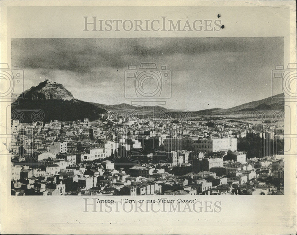 1955 Press Photo Aerial View Of Athens, Greece - Historic Images