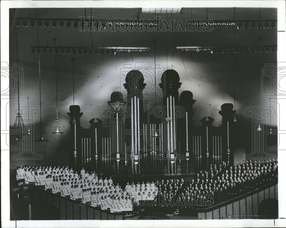 1987 Press Photo Music Group Mormon Tabernacle Choir - Historic Images