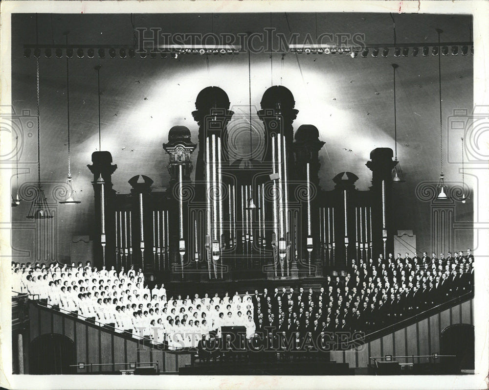 1969 Press Photo Joseph Ridges Mormon Church Australia Britain organ fashioned - Historic Images