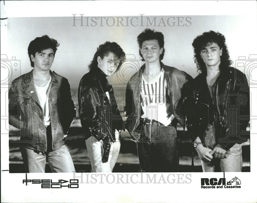 1987 Press Photo Pseudo Echo Australian band Jannus Landing schedule