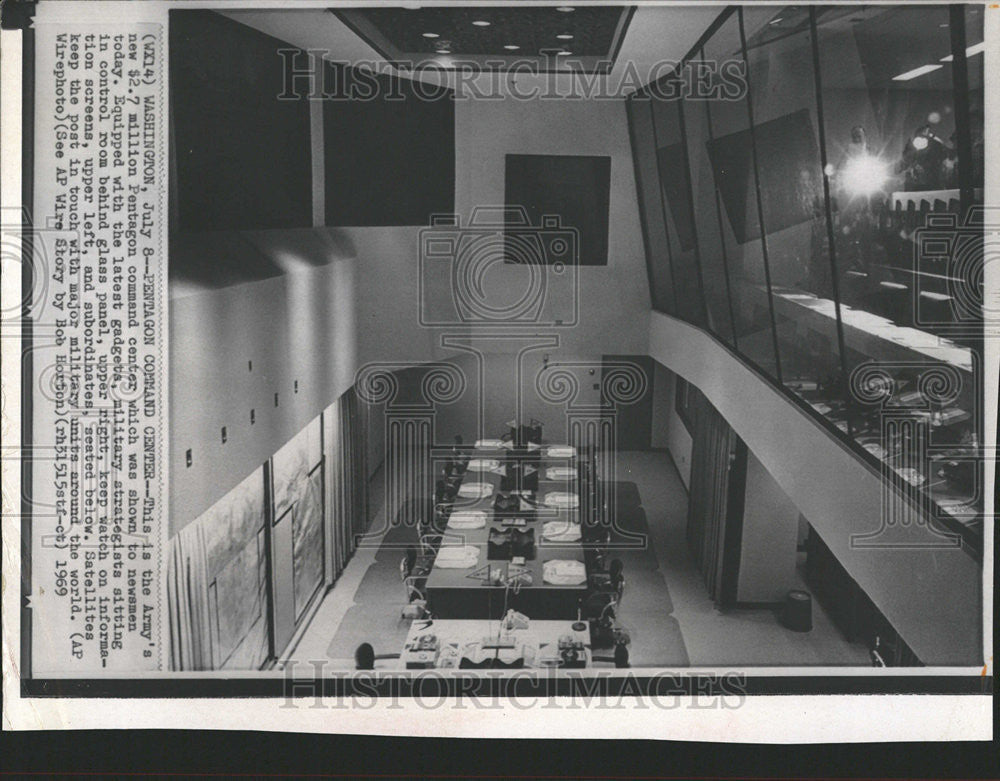 1969 Press Photo Army&#39;s $2.7 Million Pentagon Command Center - Historic Images