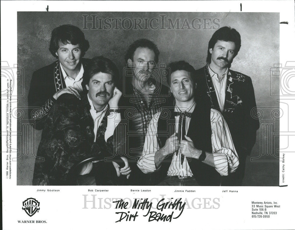 1988 Press Photo The Nitty Gritty Dirt Band, American Rock Music Band - Historic Images