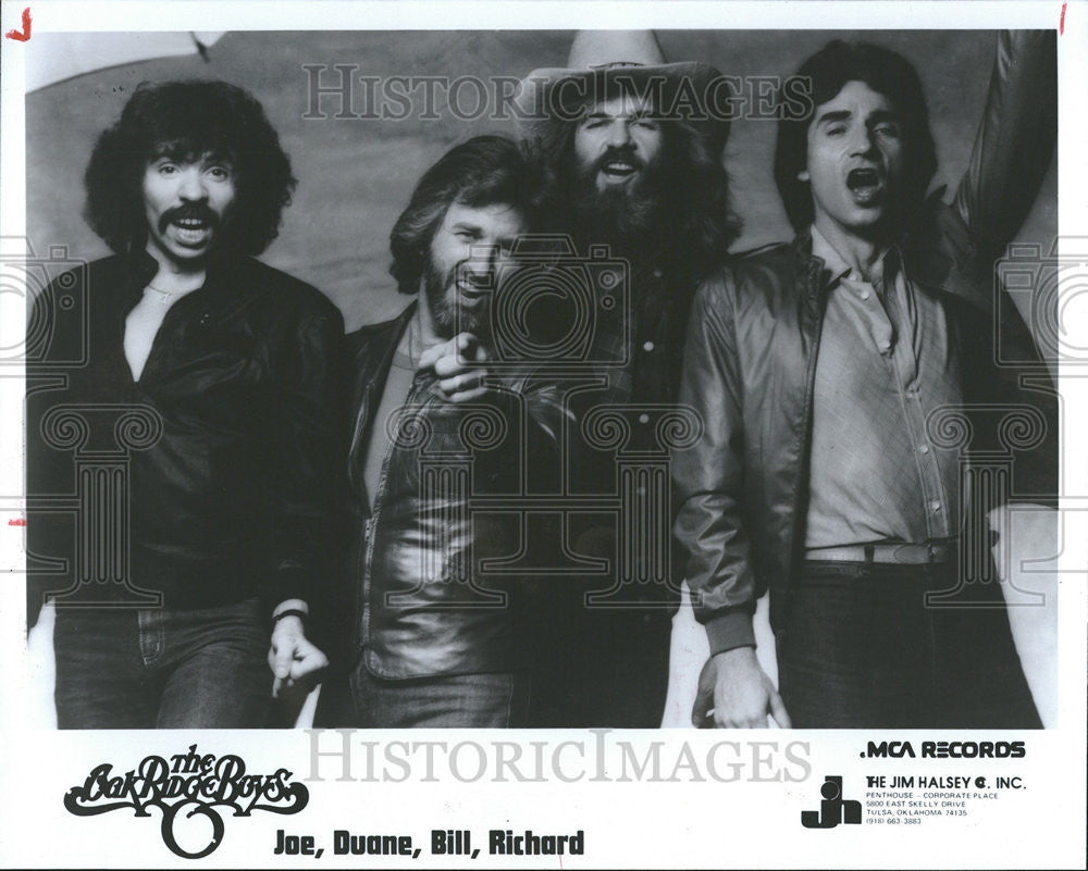 1982 Press Photo The Oak Ridge Boys Gospel Quartet Joe Daune Bill Richard - Historic Images