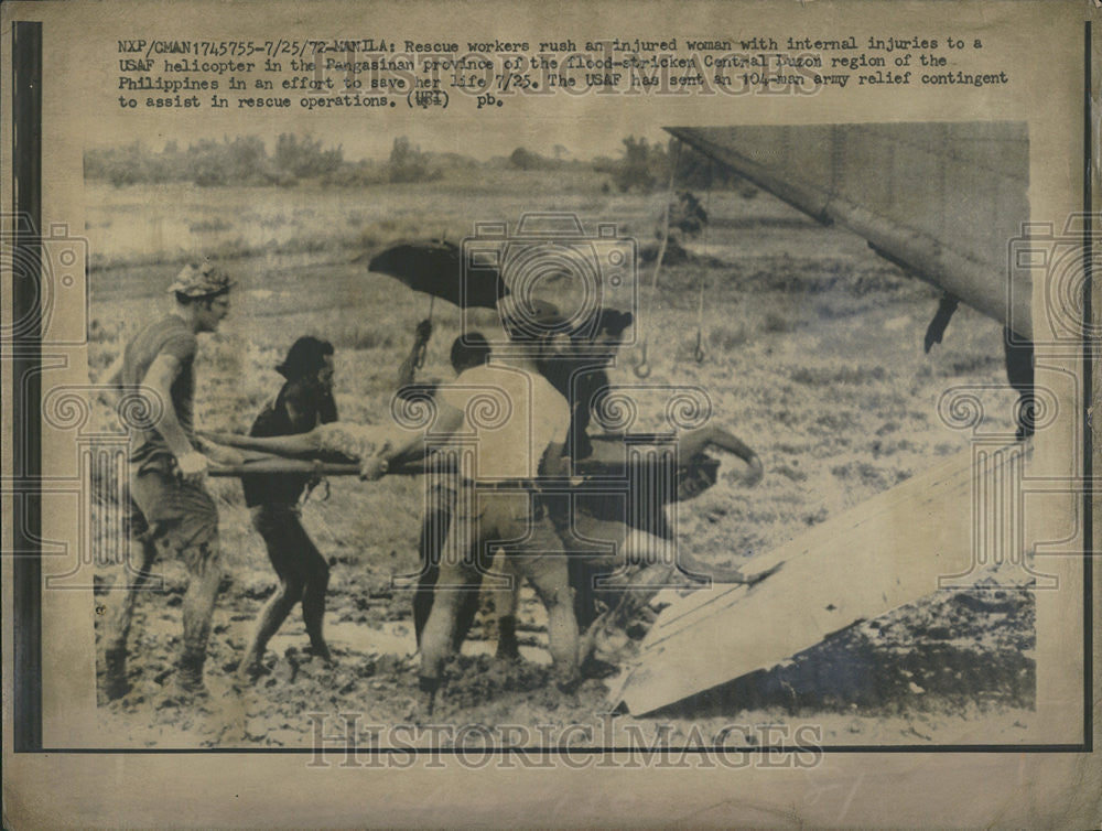 1972 Press Photo USAF Pangasinan Stricken Central Luzon - Historic Images