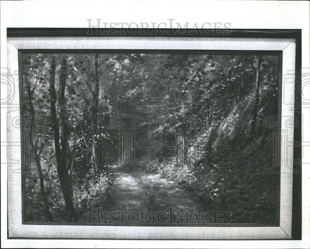 1976 Press Photo Shadows on a Mountain Trail - Historic Images