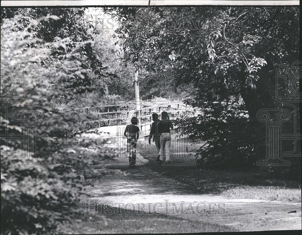 1972 Press Photo Scenes on Wooded Island, plan for renovation. - Historic Images