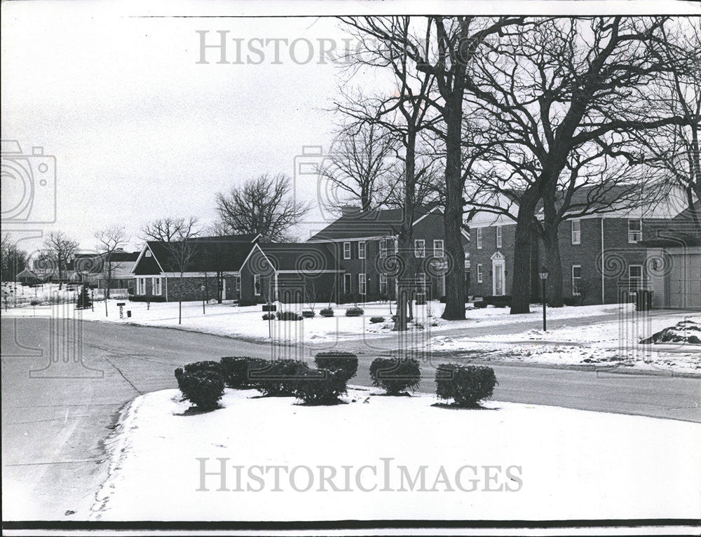 1970 Press Photo Houses at Charlemagne subdivision in Northbrook - Historic Images