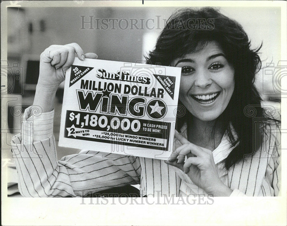 1984 Press Photo Maria Conchita Alonso Wingo Chicago Luz Marina - Historic Images