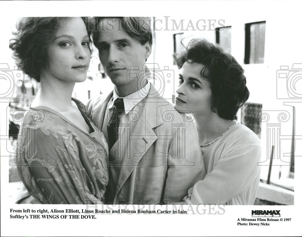 1997 Press Photo Miramax Film Wings Dove Elliott  Roache Bonham Carter - Historic Images