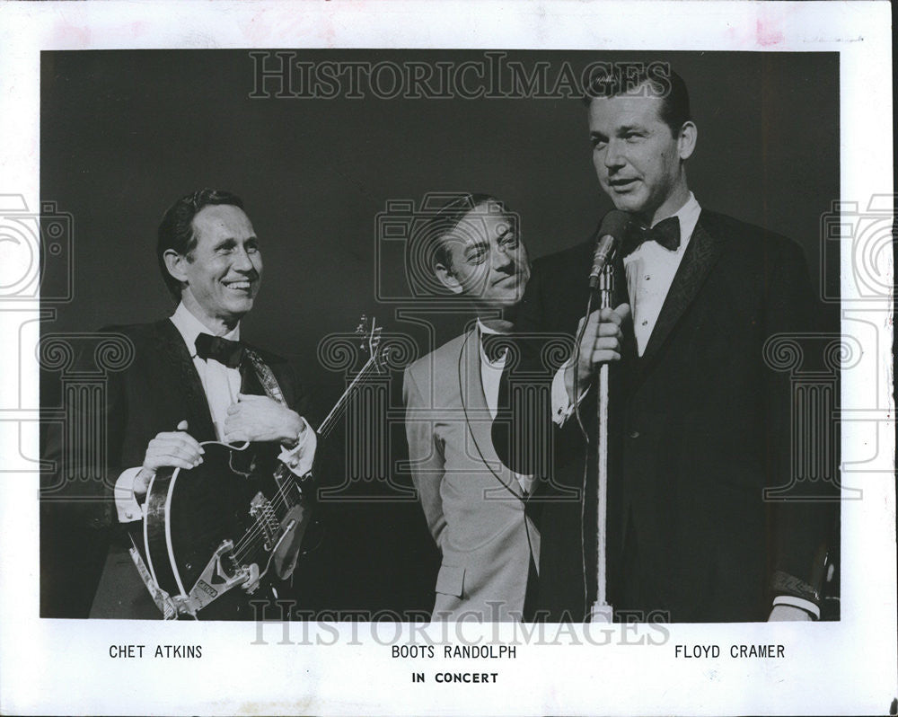 1967 Press PhotoTHE MASTERS FESTIVAL OF MUSIC CHET ATKINS BOOTS RANDOLPH FLOYD - Historic Images