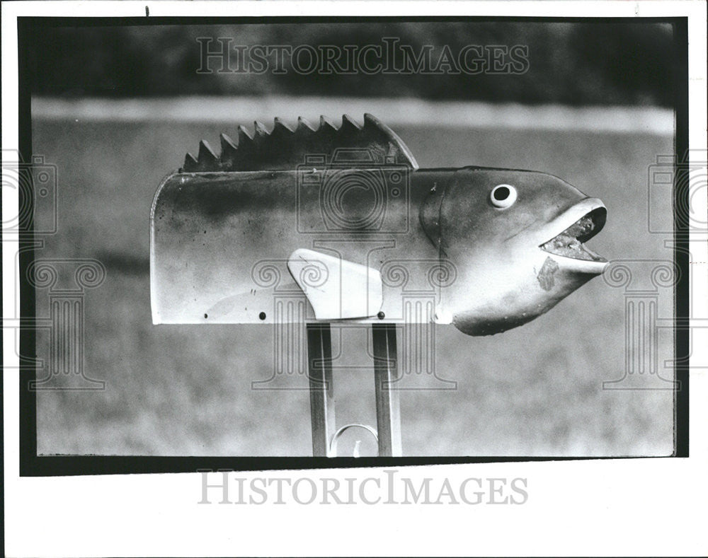 1991 Press Photo A Fish box adorns Tyler Street. - Historic Images