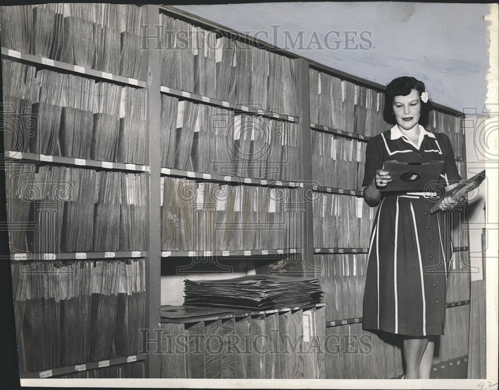 1944 Press Photo Jeanette Vallin WTSP - Historic Images