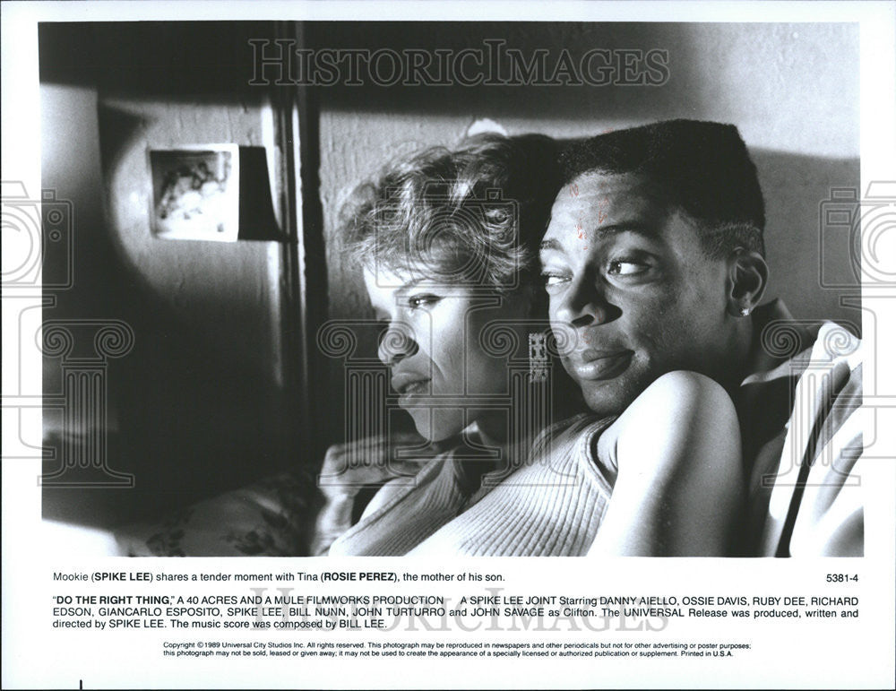 1989 Press Photo Mookie Spike Lee Tina Rosie Perez Spike Lee Bill Nunn Clifton - Historic Images