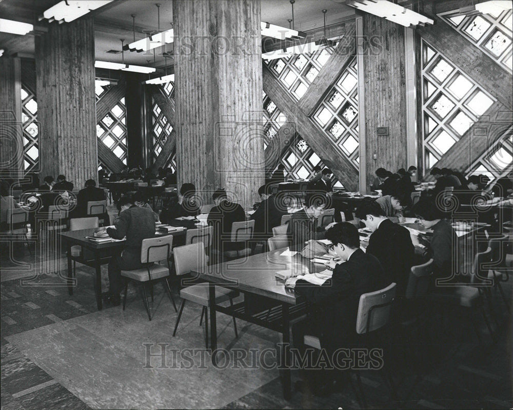 1965 Press Photo Japan Library National Doet US Lenin Russia Seats Soviet mass - Historic Images