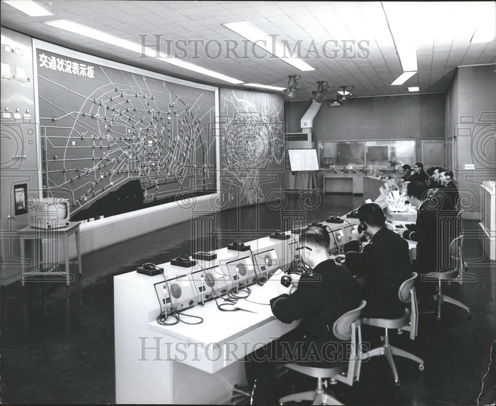 1965 Press Photo Traffic Information Center Tokyo Metropolitan Police Department - Historic Images