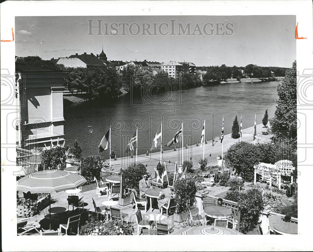 1961 Press Photo View From Balcony At Norr Malarstrand In Stockholm, Sweden - Historic Images