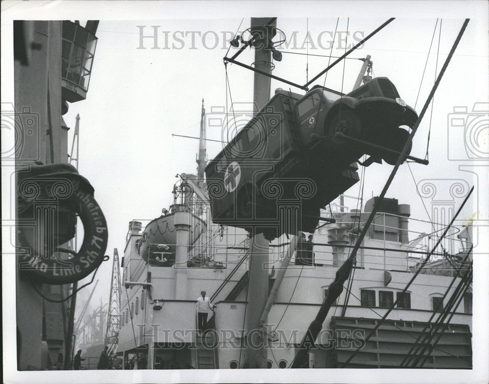 1953 Press Photo Mobile Hospital Headed For Korea On Braunschweig - Historic Images