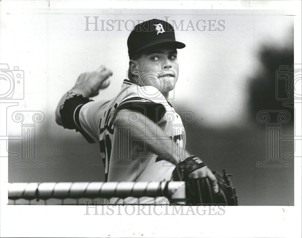 1991 Press Photo Detroit Tigers Pitcher Scott Aldred - Historic Images