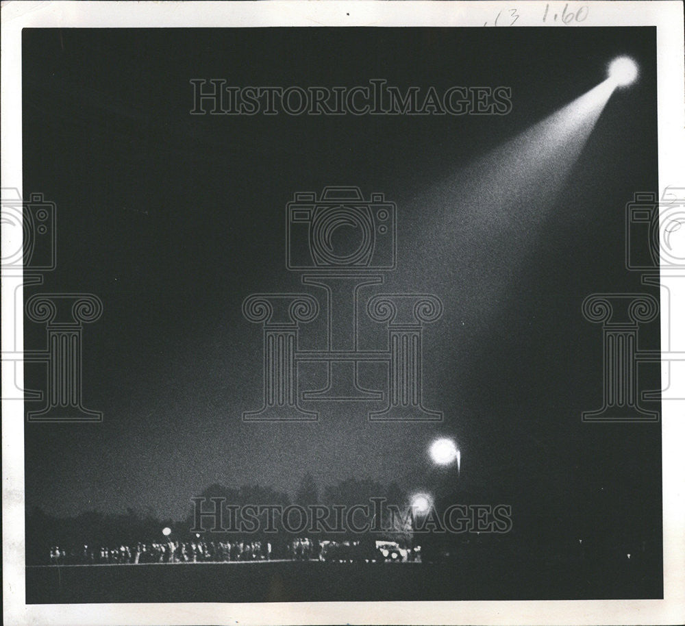 1970 Press Photo Spotlight Police Helicopter Light Washington - Historic Images