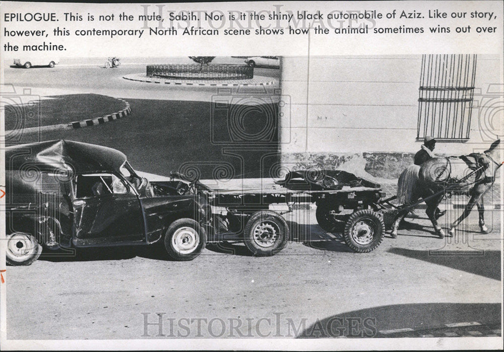 1967 Press Photo Sabih Aziz Black Automobile Mule Machine - Historic Images