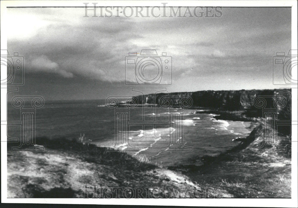 1979 Press Photo Omaha Beach Looking From Pointe Du Hoc - Historic Images