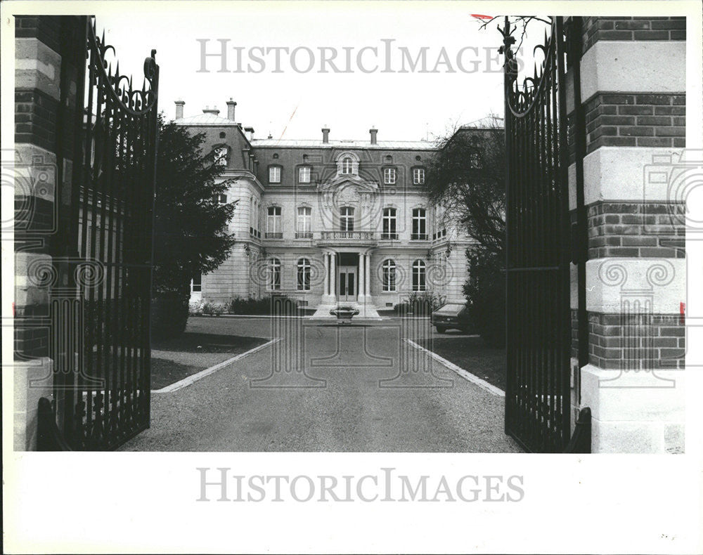 1985 Press Photo Les Crayeres Hotel Reims France Mansion Castle Rooms Boyer - Historic Images