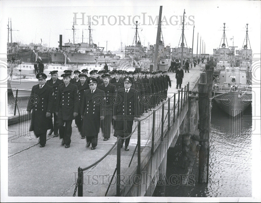 1957 Press Photo German vessels under NATO command - Historic Images