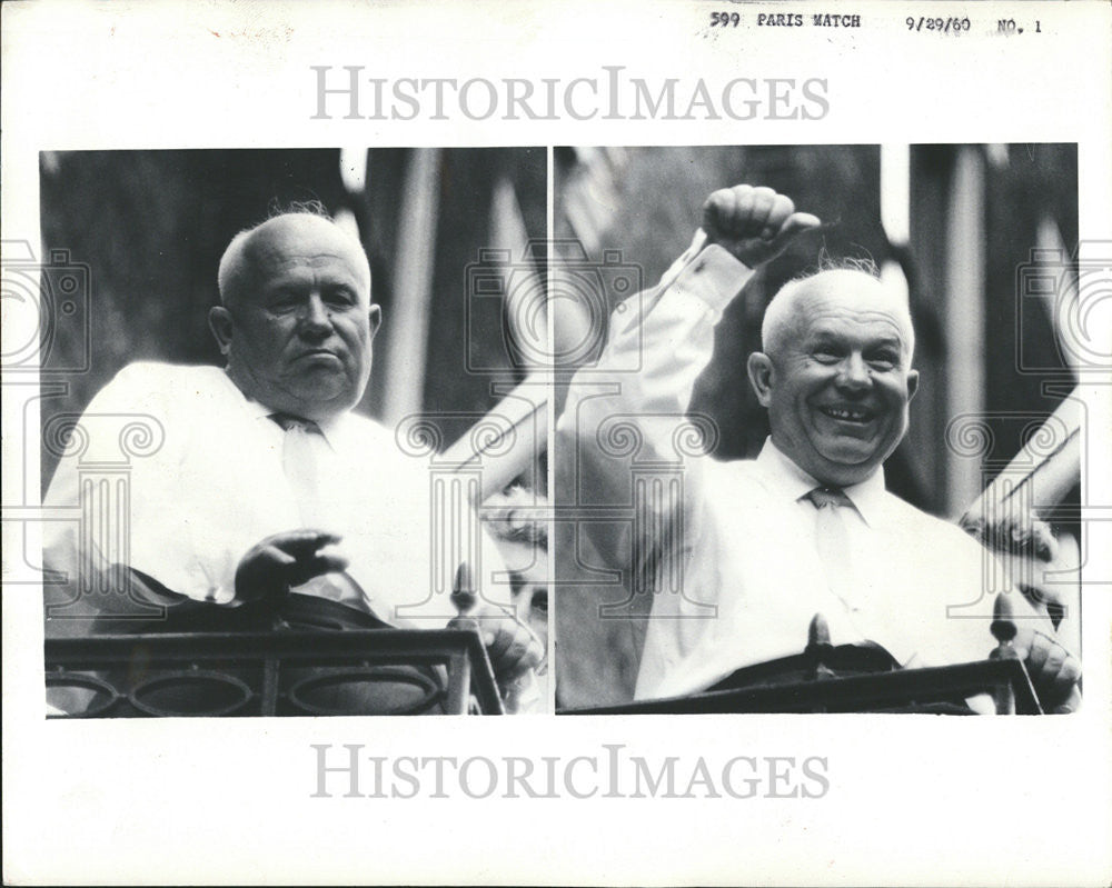 1960 Press Photo Premier Nikita Khrushchev is in New York for Conference - Historic Images