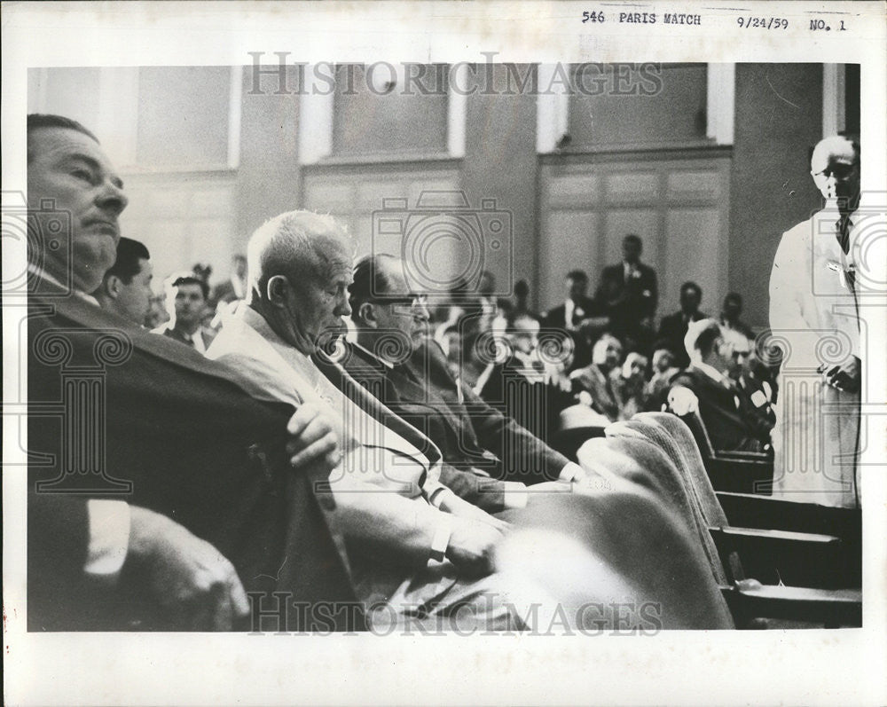 1959 Press Photo Soviet Premier Nikita Khrushchev - Historic Images