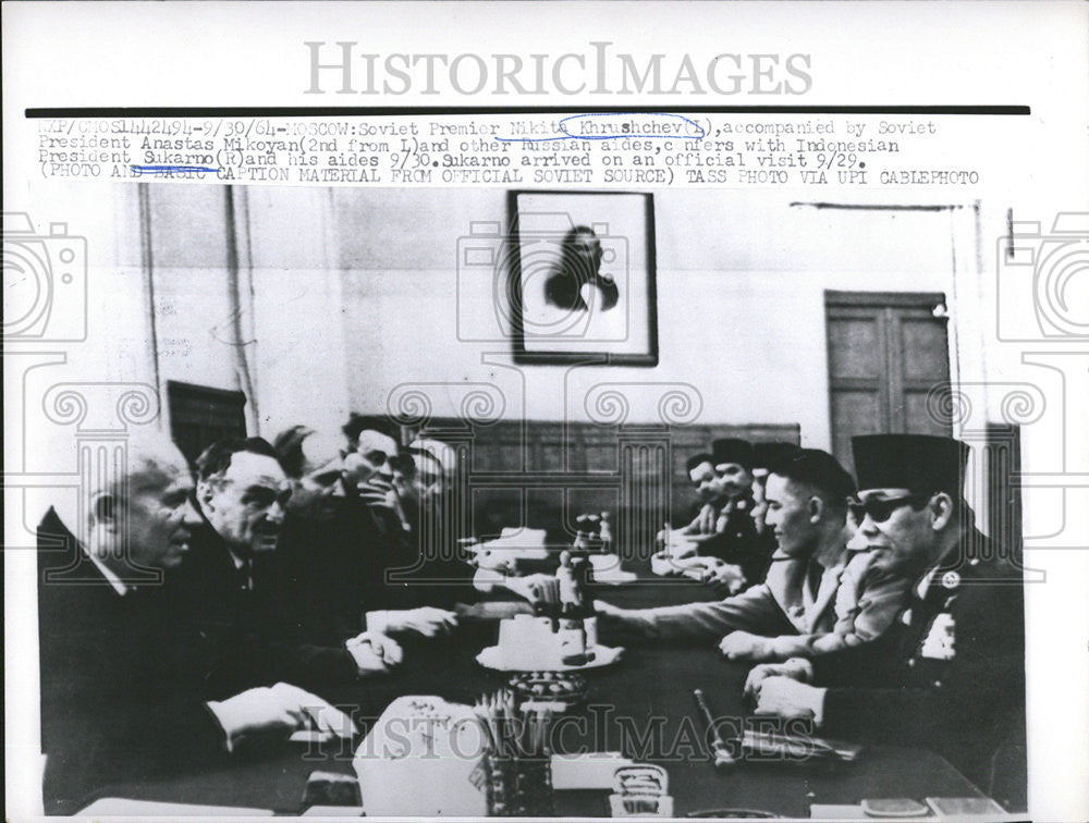 1964 Press Photo Soviet Premier Nikita Khrushchev - Historic Images