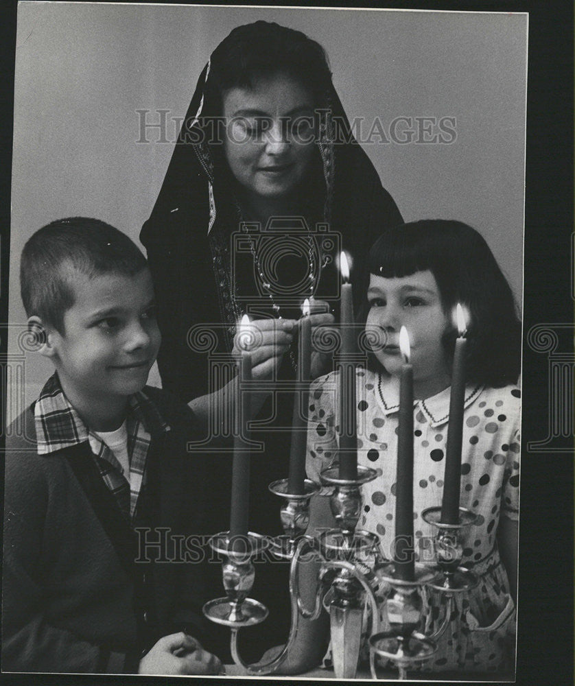 1962 Press Photo National Jewish hospital Denver Seder Lilly Feld - Historic Images