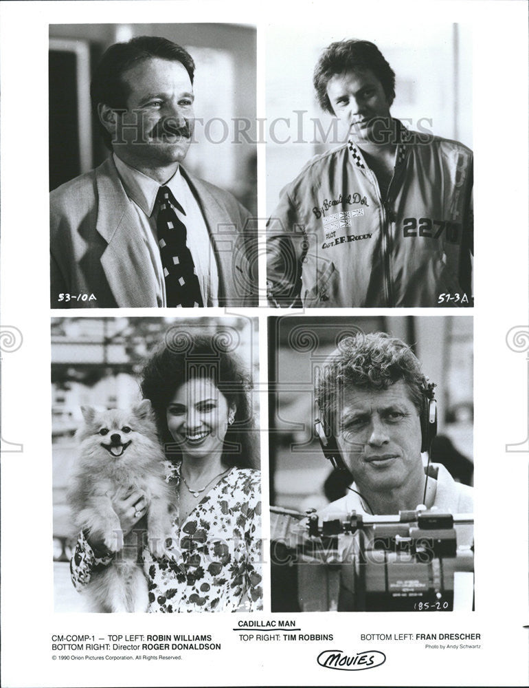 1990 Press Photo Robin Williams and Fran Drescher Star in Cadillac Man - Historic Images