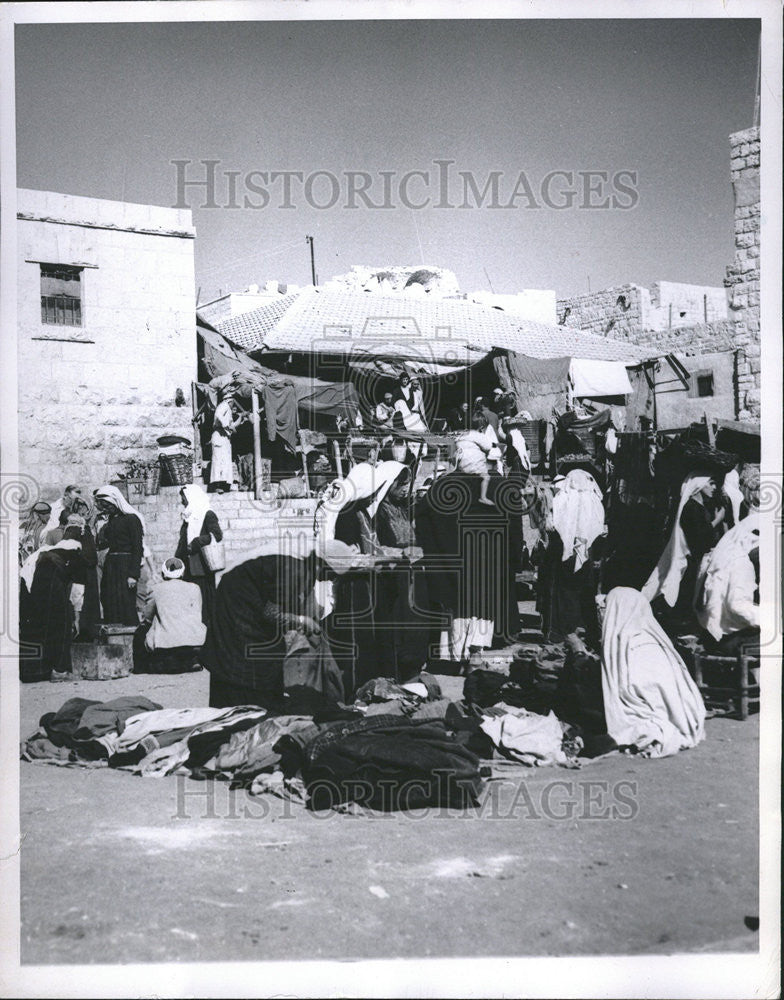 Press Photo Bazaar Marketplace Bethlehem Israel - Historic Images