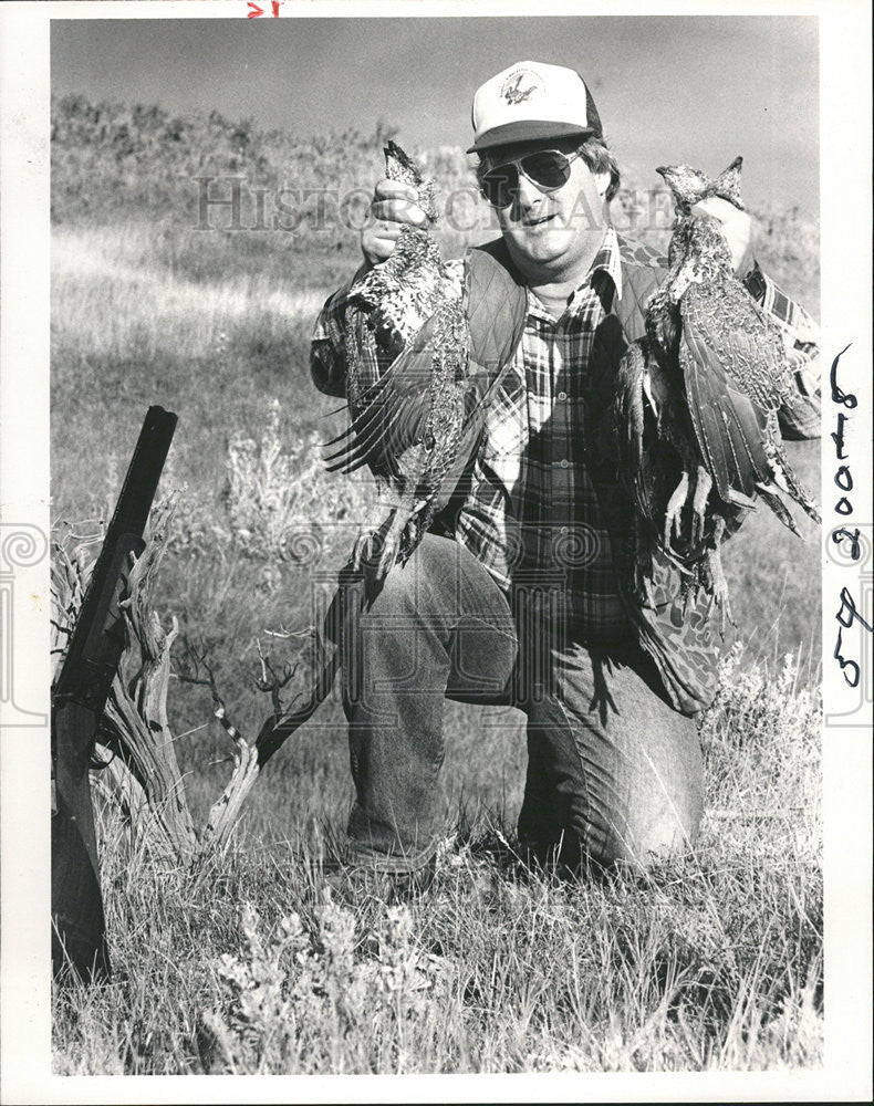 1986 Press Photo Gene Mumford Game Bird Hunting - Historic Images