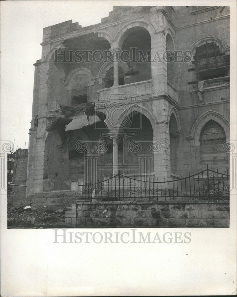 1970 Press Photo Six Day War/Jerusalem/Battered Home/Israel - Historic Images