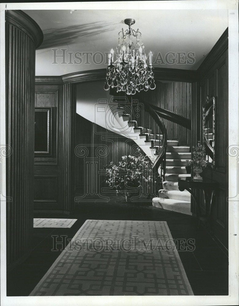 1987 Press Photo Home Interior Decorating Modern Traditional Foyer - Historic Images