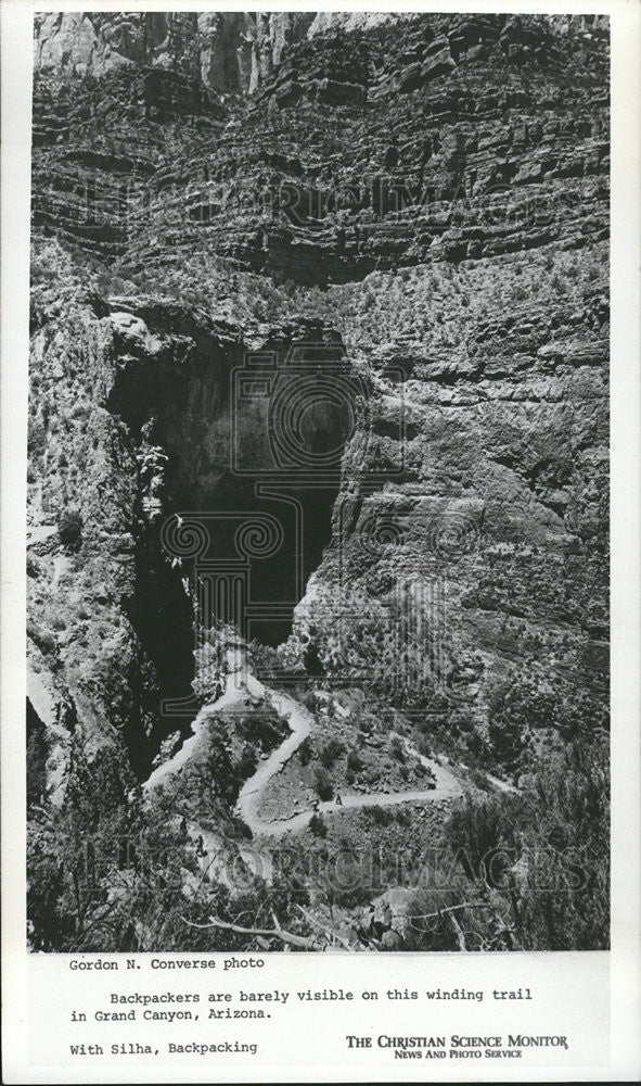 1973 Press Photo Grand Canyon National Park Arizona Backpackers - Historic Images