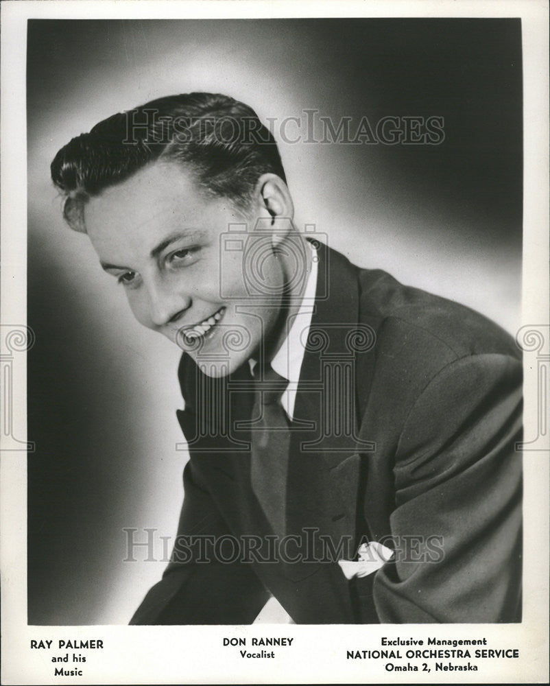 1950 Press Photo Don Ranney Singer Vocalist - Historic Images