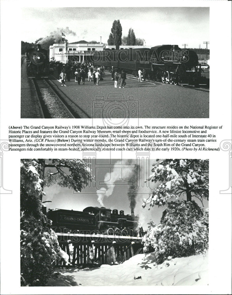 1991 Press Photo The Grand Canyon Railway Steam Train - Historic Images