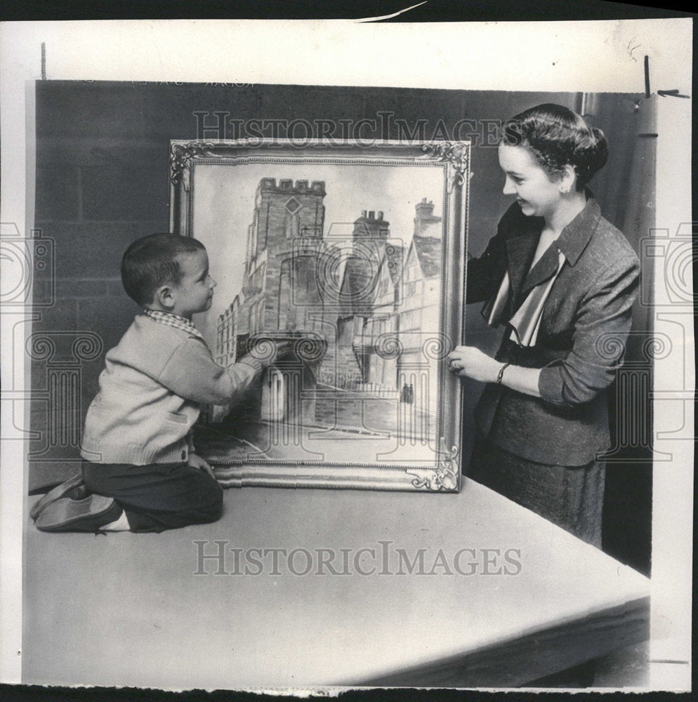 1952 Press Photo &quot;St. James Gate,&quot; a painting by Dwight D. Eisenhower - Historic Images