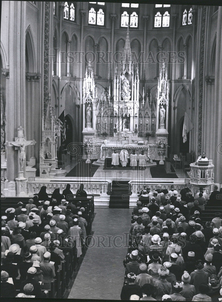 1961 Press Photo Council Catholic Women Immaculate Conception Cathedra ...