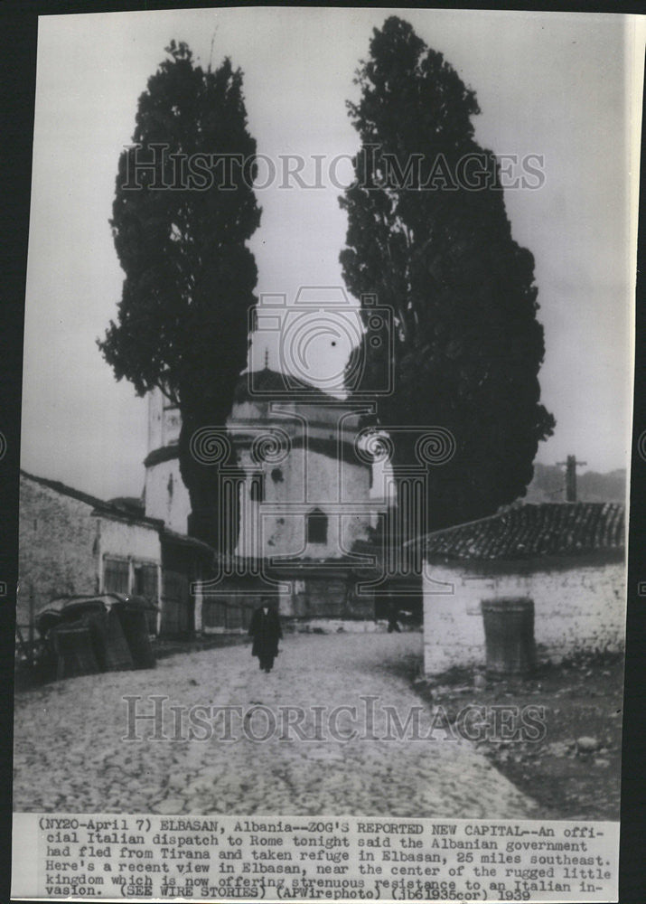 1939 Press Photo Italian Report Albanian Government Tirana Southeast Capitol - Historic Images